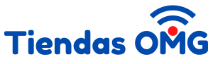 Logo Tiendas OMG - Azul Transparente Plain 300x91