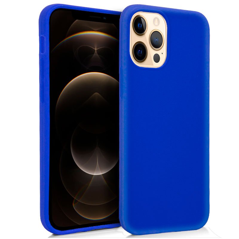 Funda compatible con iPhone 12 / iPhone 12 Pro, silicona azul marino con  protector de pantalla [probada en caídas de 6 pies], funda protectora  delgada